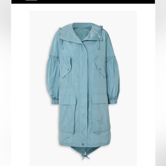 Sold!on Ebay Runway MaxMara Label-cut Miki Silk HoodedTaffeta Parka Jacket Sz:Xs - Picture 6 of 17